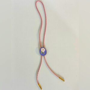 Western Bolo Tie in Pink & Purple | Vintage Vibe | Statement Necklace